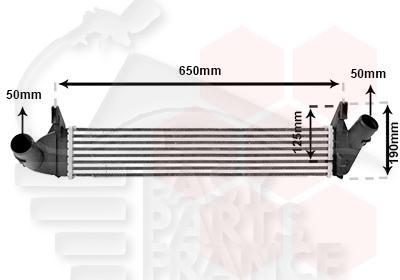 ECHANGEUR 1.5 DCI 590 X 120 X 40 Pour DACIA SANDERO STEPWAY - DC060 01/09→12/12