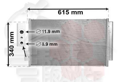 CONDENSEUR 1.4I 560 X 351 X 16 Pour FIAT TIPO 5 PTES/BREAK - FT059 10/15→11/20