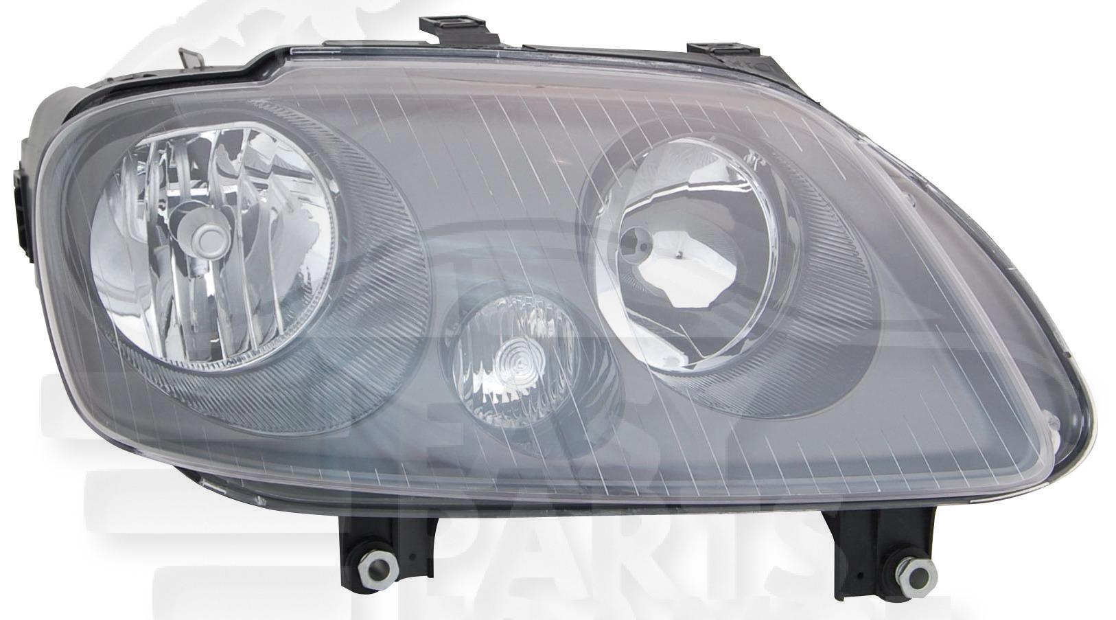 OPT D H1+H7 ELECT A/MOTEUR F/NOIR Pour VOLKSWAGEN TOURAN - VO190 02/03→10/06