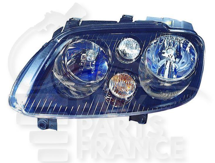 OPT G H7+H7 ELECT A/MOTEUR F/NOIR Pour VOLKSWAGEN CADDY - VO221 03/04→09/10