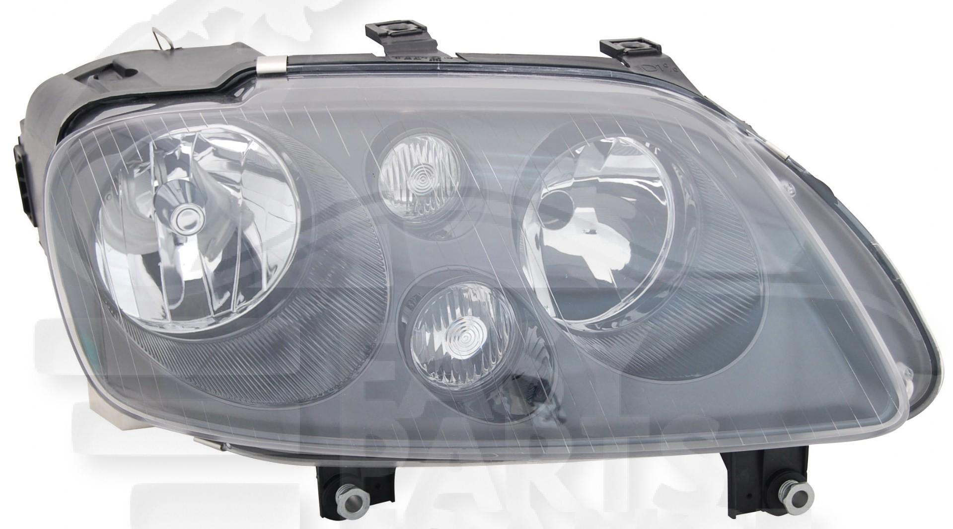 OPT D H7+H7 ELECT A/MOTEUR F/NOIR Pour VOLKSWAGEN TOURAN - VO190 02/03→10/06