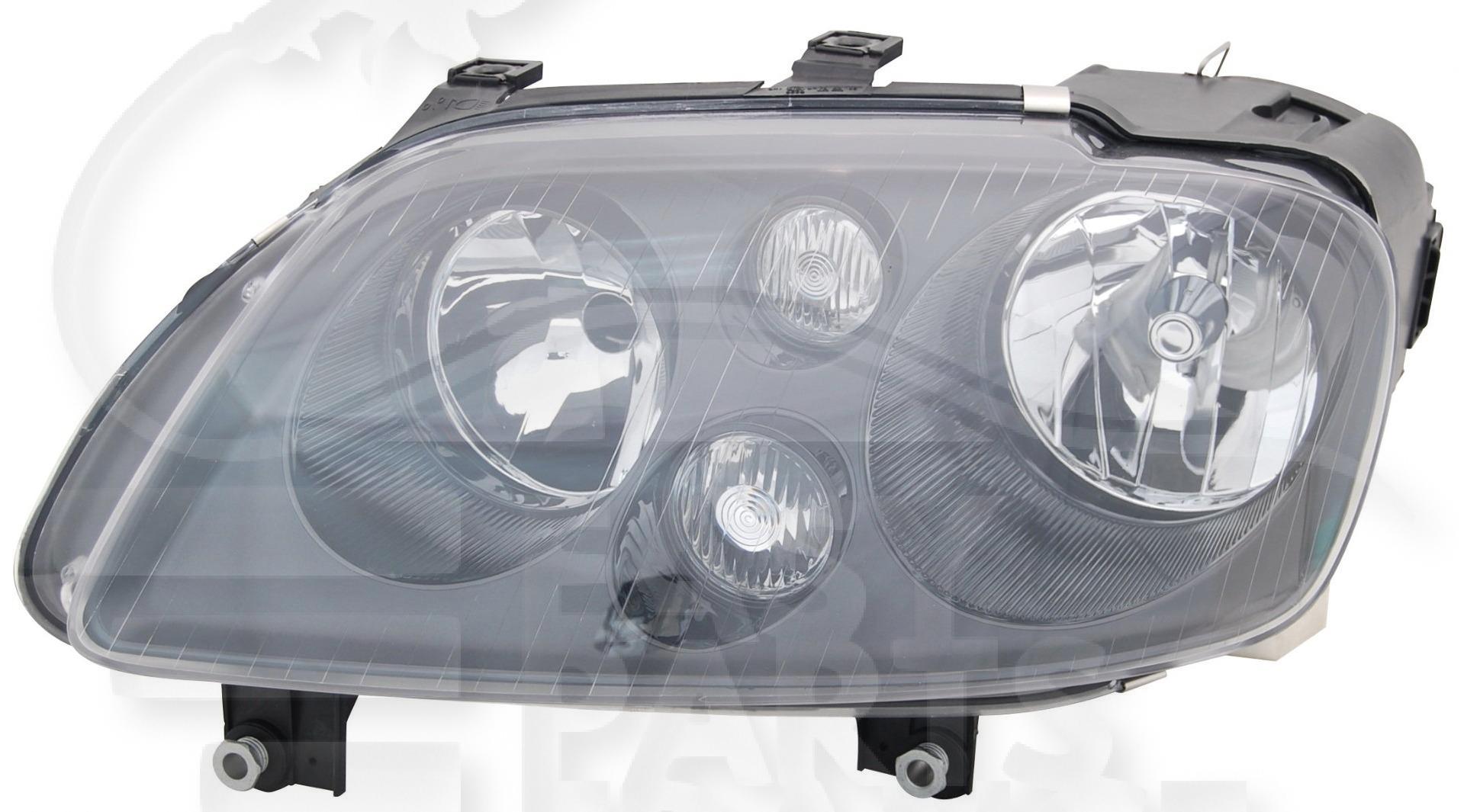 OPT G H7+H7 ELECT A/MOTEUR F/NOIR Pour VOLKSWAGEN TOURAN - VO190 02/03→10/06