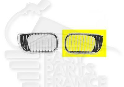 GRILLE DE CALANDRE G CHROMEE - NOIRE Pour BMW S3 E46 4 PTES / BREAK - BM041 09/01→02/05