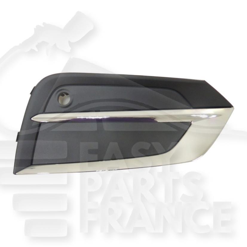 GRILLE DE PC AVD NOIRE A/MOULURE CHROMEE Pour VOLVO XC 60 - VV122 04/17→03/22