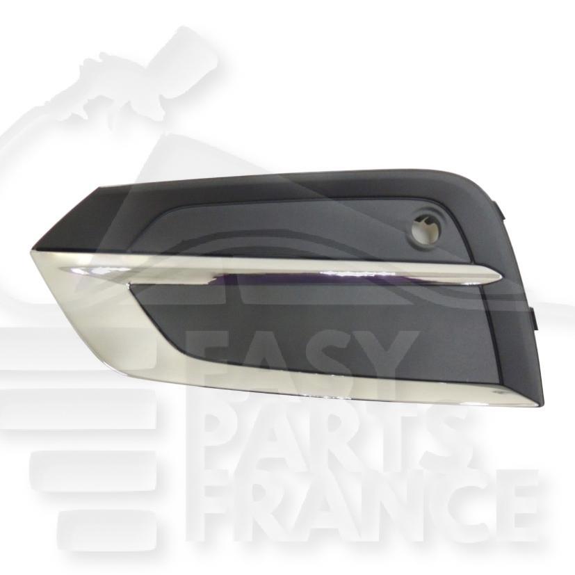 GRILLE DE PC AVG NOIRE A/MOULURE CHROMEE Pour VOLVO XC 60 - VV122 04/17→03/22