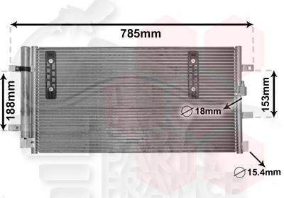 CONDENSEUR TT TYPES 640 x 342 x 16 Pour AUDI A5 SPORTBACK 8T - AD080A 06/07→07/11