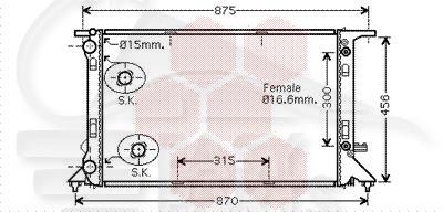 RADIA 1.8/2.0 I - 2.0 TDI BA - 720 X 477 X 26 Pour AUDI A5 SPORTBACK 8T - AD081A 08/11→03/17