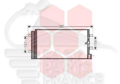 CONDENSEUR A/BOUTEILLE TT TYPES - 640 X 340 X 16 Pour AUDI A5 SPORTBACK 8T - AD081A 08/11→03/17