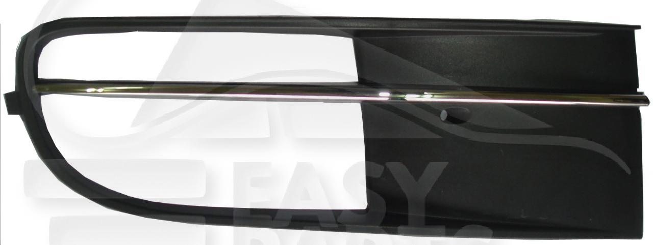 GRILLE DE PC AVD NOIRE A/EMPL AB & MOULURE CHROMEE Pour VOLKSWAGEN NEW BEETLE - VO102 01/12→03/16