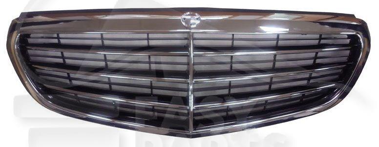 GRILLE DE CALANDRE NOIRE A/MOULURE CHROMEE mod ELEGANCE Pour MERCEDES CLASSE E - W212 - ME101 05/13→01/16