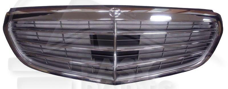 GRILLE DE CALANDRE GRISE A/MOULURE CHROMEE mod EXCLUSIVE Pour MERCEDES CLASSE E - W212 - ME101 11/12→01/16