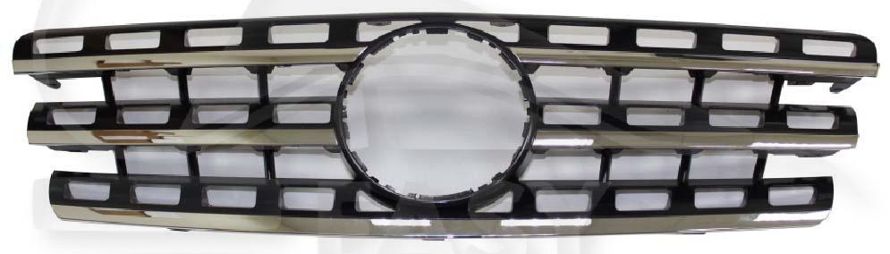 GRILLE DE CALANDRE GRISE A/MOULURE CHROMEE Pour MERCEDES CLASSE ML - W164 - ME153 10/08→