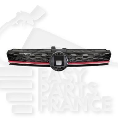 GRILLE DE CALANDRE NOIRE A/MOULURE ROUGE Pour VOLKSWAGEN GOLF 7 GTI - VO068 01/17→