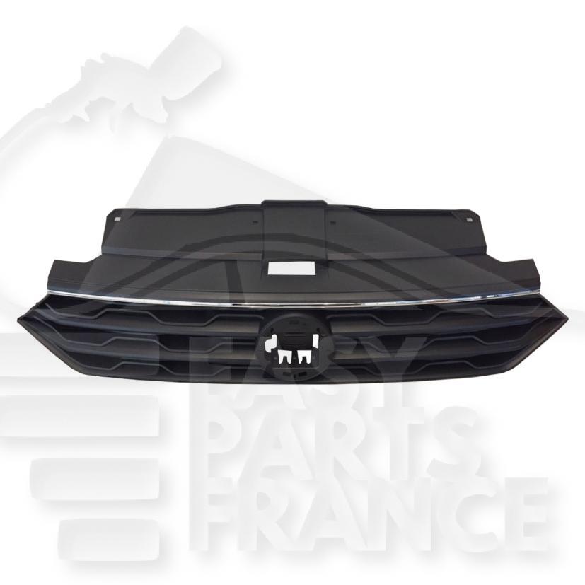 GRILLE DE CALANDRE NOIRE A/MOULURE CHROMEE Pour VOLKSWAGEN T-ROC - VO250 10/17→03/22