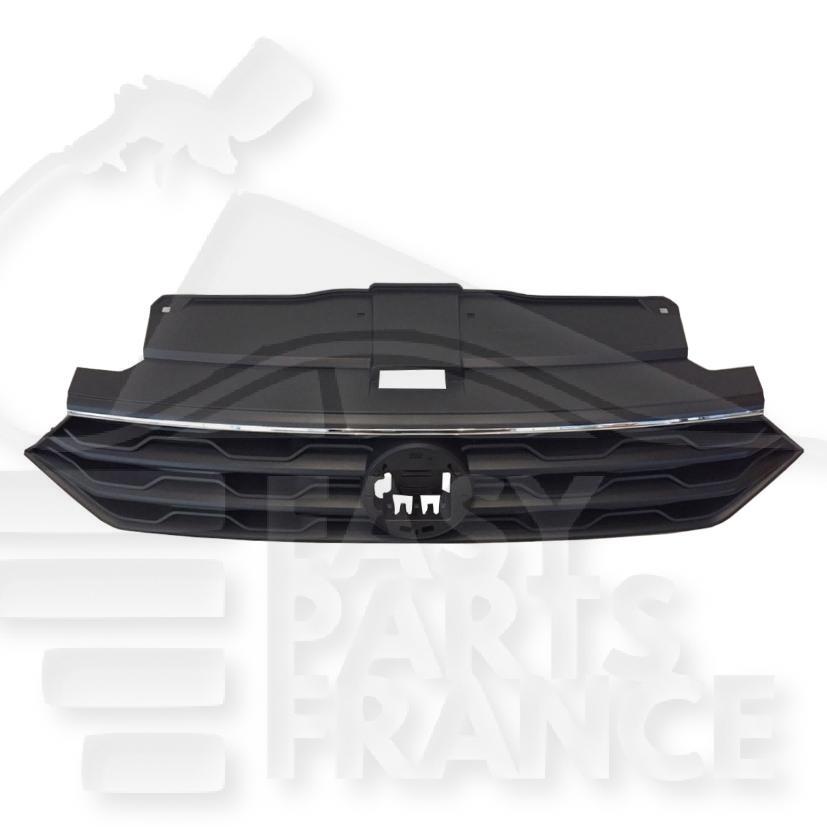 GRILLE DE CALANDRE NOIRE A/MOULURE CHROMEE Pour VOLKSWAGEN T-ROC - VO250 11/17→02/22