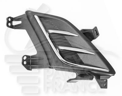 GRILLE DE PC AVD NOIRE A/CADRE CHROME Pour FORD FOCUS - FD063 07/18→03/22