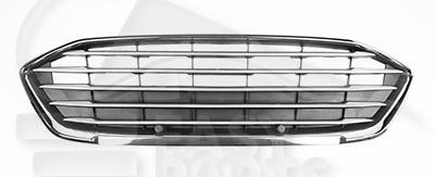 GRILLE DE CALANDRE NOIRE A/MOULURES CHROMEES Pour FORD FOCUS - FD063 07/18→03/22