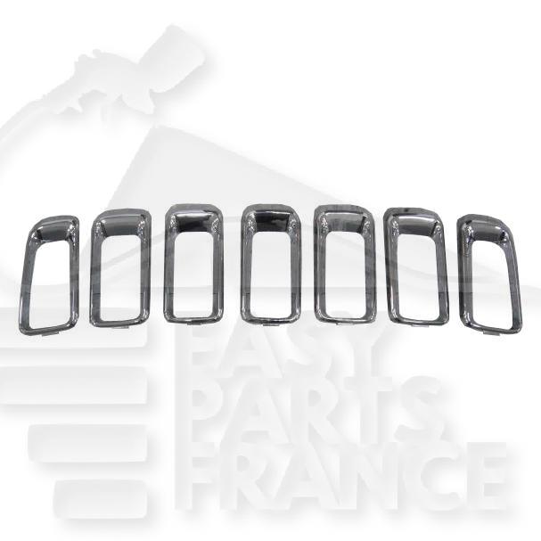 MOULURES CHROMEES DE GRILLE DE CALANDRE 7 PIECES Pour JEEP COMPASS - JE021 04/11→03/17