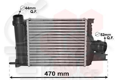 ECHANGEUR mod 1.2 / 1.2 TCE / 1.5 DCI Type Calsonic - 255 X 226 X 62 Pour RENAULT CLIO - RN032 09/12→08/16