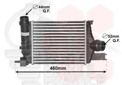ECHANGEUR mod 1.5 DCI Type Behr- 255 X 215 X 65 Pour RENAULT CLIO - RN033 08/16→05/19