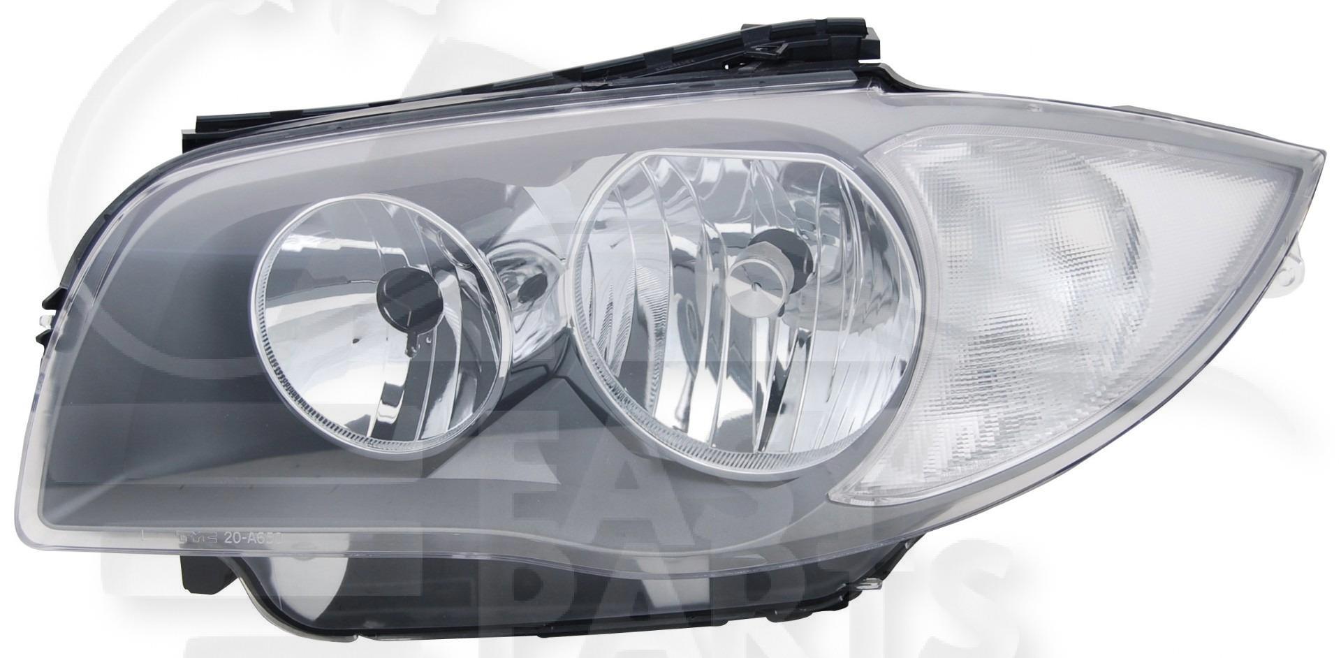 OPT G H7+H7 ELECT F/NOIR S/MOTEUR →02/09 Pour BMW S1 E87/E81 LCI - BM011 05/07→01/11
