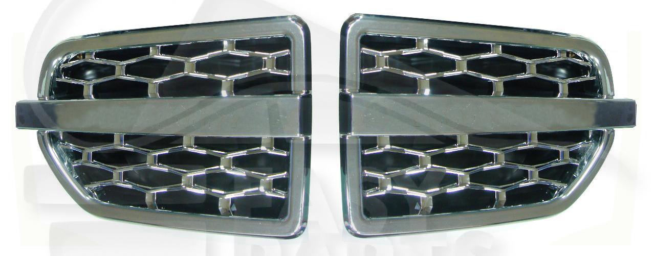 GRILLE AILE AVD CHROMEE Pour LAND ROVER DISCOVERY - LD013 12/13→