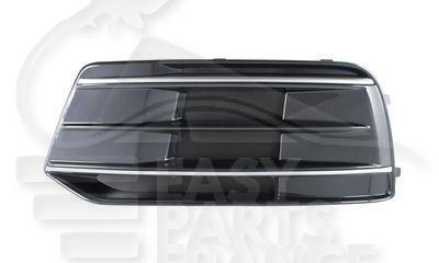 GRILLE DE PC AVG NOIRE A/MOULURE CHROMEE Pour AUDI Q5 (FY) - AD132 02/17→10/20