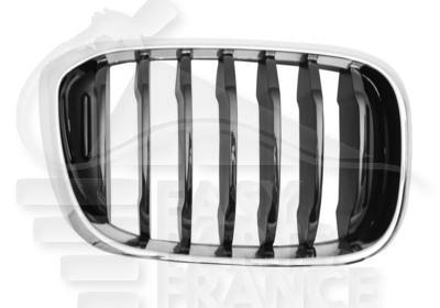GRILLE DE CALANDRE D NOIRE A/CADRE CHROME Pour BMW X3 G01 - BM116 07/17→08/21
