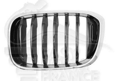 GRILLE DE CALANDRE G NOIRE A/CADRE CHROME Pour BMW X3 G01 - BM116 07/17→