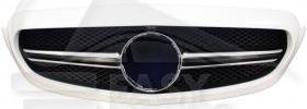 GRILLE DE CALANDRE CADRE BLANC & GILLE NOIRE AVEC MOULURE CHROMÉE sans EMBLÈME mod AMG Pour MERCEDES CLASSE C - W205/S205 AMG/AMG LINE - ME294 01/14→07/18