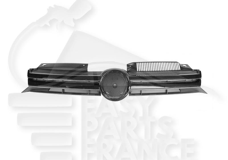 GRILLE DE CALANDRE NOIRE/CHROMEE Pour VOLKSWAGEN GOLF 6 - VO059 11/08→10/12