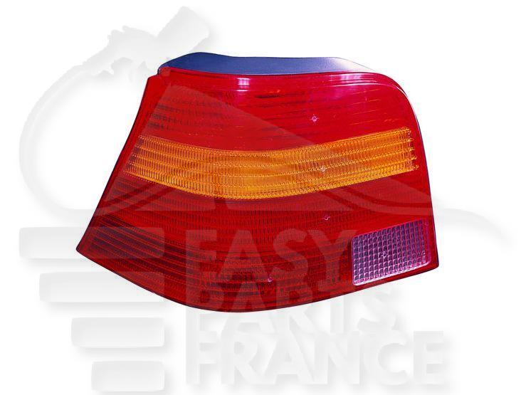 FEU ARG OR/ROUGE - 3/5 PTES Pour VOLKSWAGEN GOLF 4 - VO053 01/98→11/03