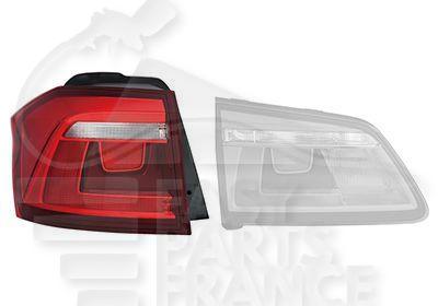 FEU ARG EXT FUME Pour VOLKSWAGEN GOLF SPORTSVAN -VO063 05/14→09/17