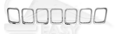 MOULURE CHROMEE DE GRILLE DE CALANDRE 7 PCES Pour JEEP COMPASS - JE022 04/17→03/21