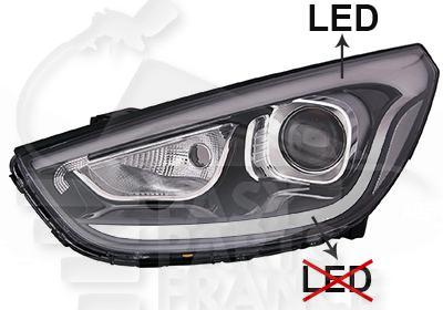 OPT G HIR2 ELECT S/MOTEUR Avec Feu de Position LED (Superieur) Sans Feu de jour LED (Inferieur) Pour HYUNDAI I-X35 - HY151 07/13→