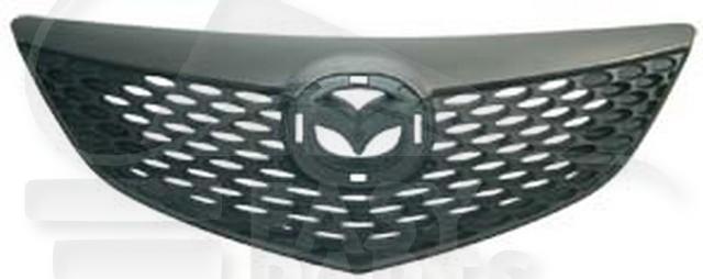 GRILLE DE CALANDRE GRISE - NOIRE Pour MAZDA 3 - 5 PTES - MZ051 10/03→09/07