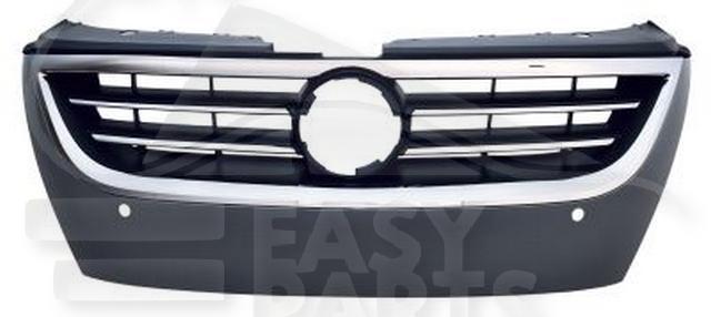 GRILLE DE CALANDRE A/MOULURES CHROMEES A/PACKONTROL Pour VOLKSWAGEN PASSAT CC - VO116 02/08→03/12