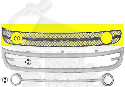 GRILLE DE PC AV A/EMPL AB →05/00 Pour VOLKSWAGEN NEW BEETLE - VO100 12/98→06/05