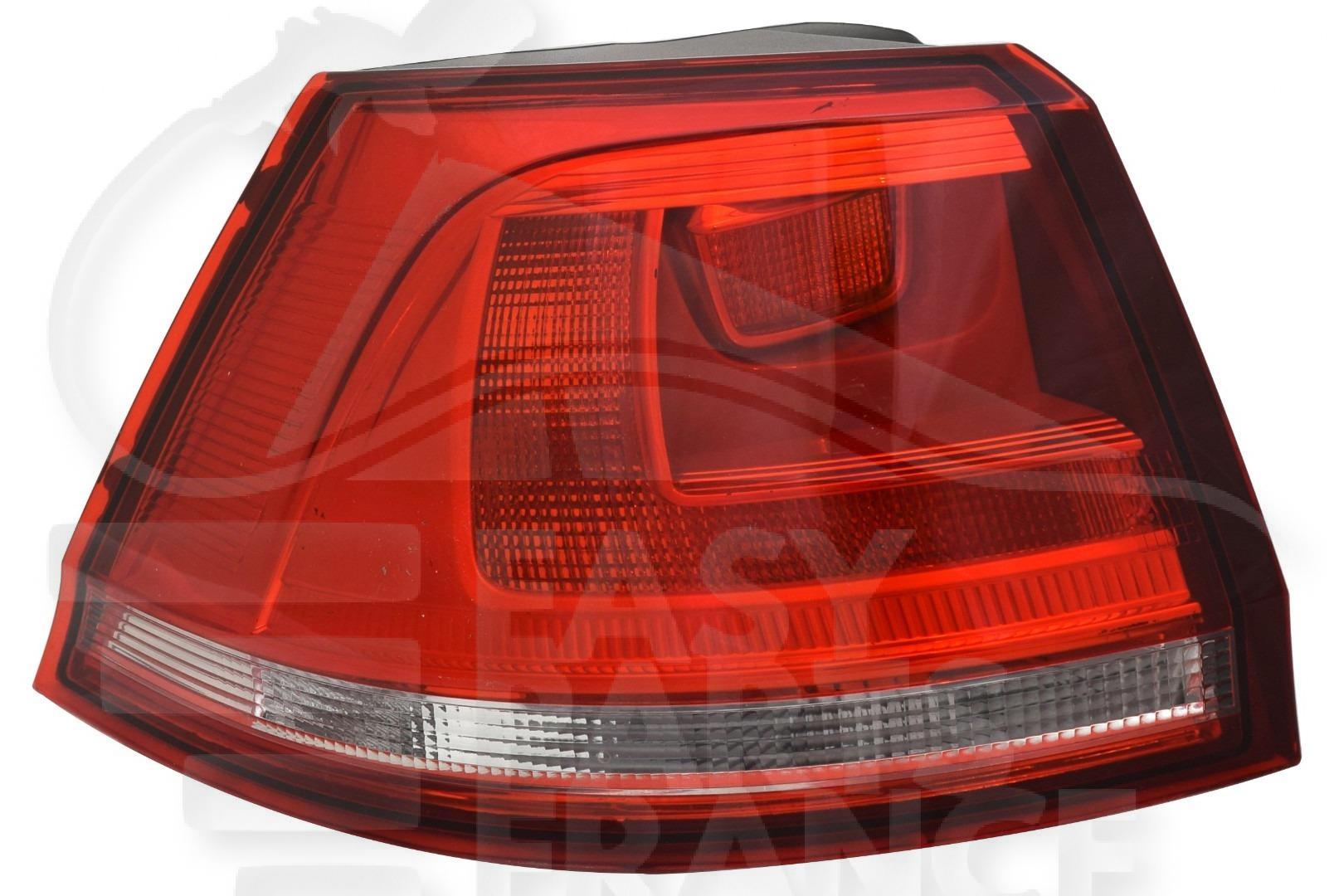 FEU ARG EXT F/ROUGE Pour VOLKSWAGEN GOLF 7 SW VARIANT - VO070 05/17→01/20