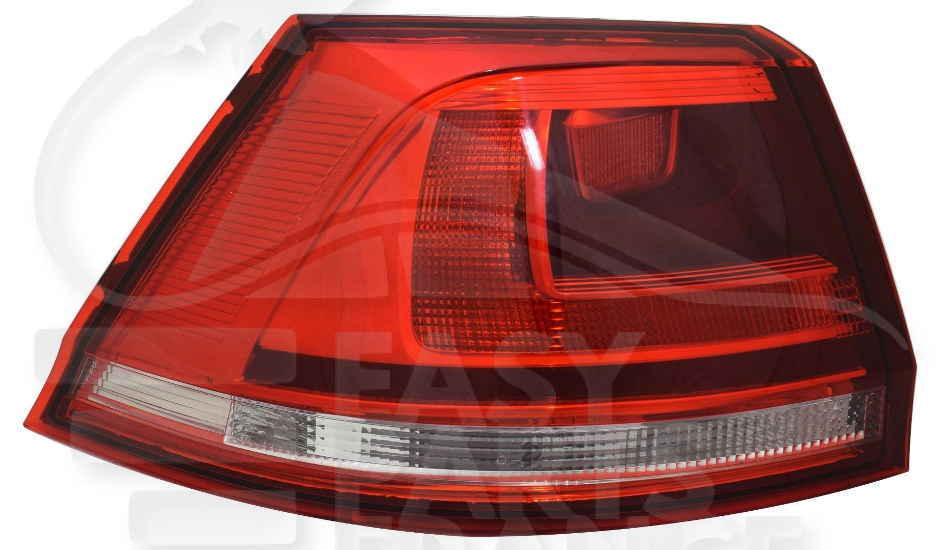 FEU ARG EXT F/NOIR Pour VOLKSWAGEN GOLF 7 SW VARIANT - VO070 05/17→01/20