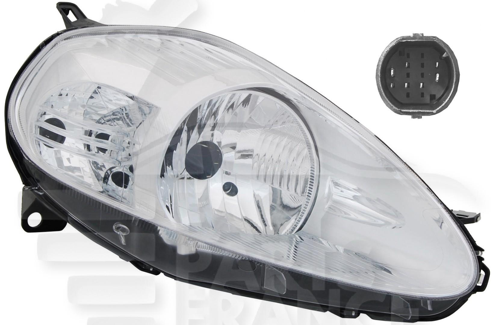 OPT D H4 ELECT A/MOTEUR F/CHROME →08/08 Pour FIAT GRANDE PUNTO - FT100 10/05→