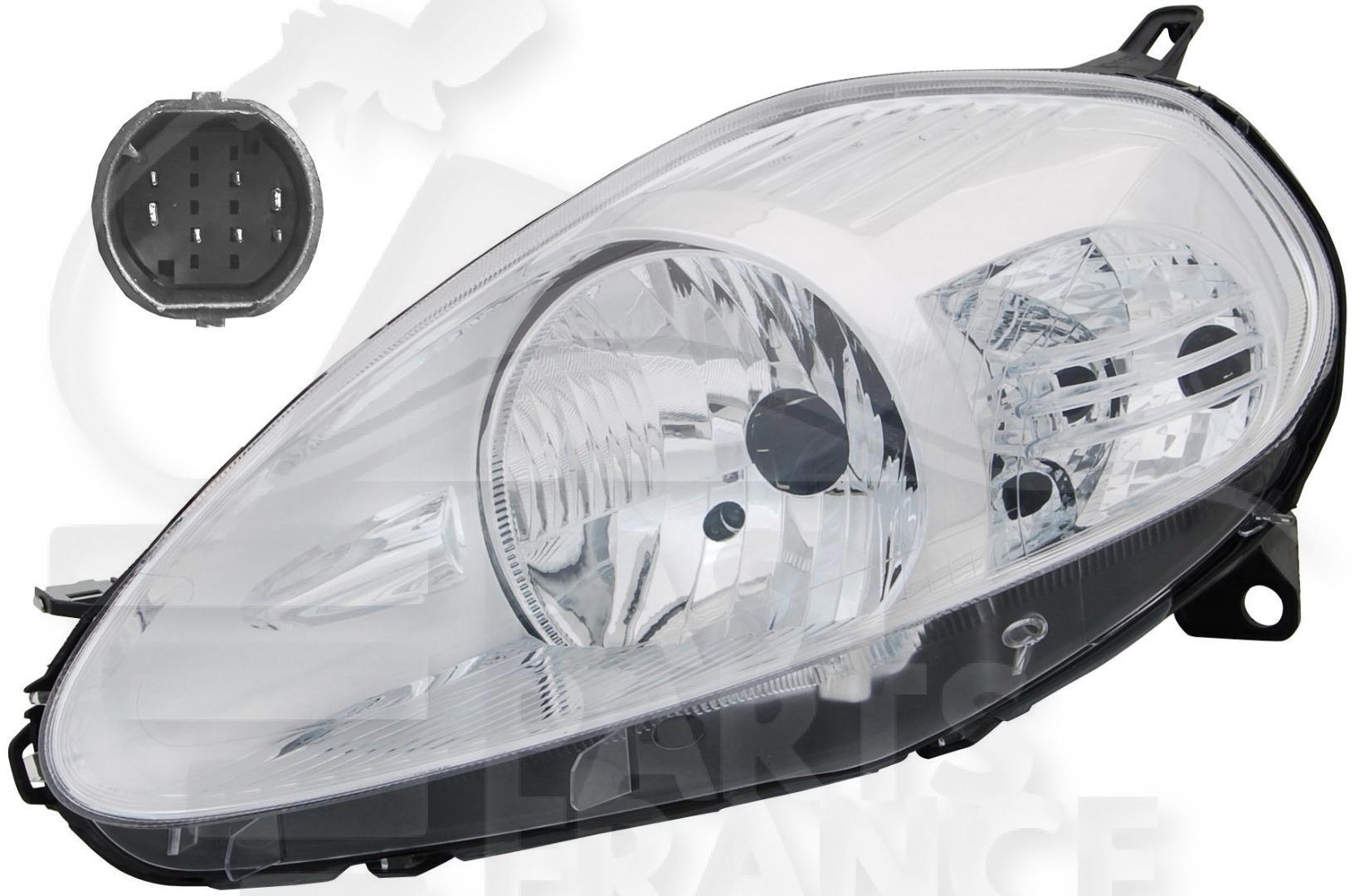 OPT G H4 ELECT A/MOTEUR F/CHROME →08/08 Pour FIAT GRANDE PUNTO - FT100 10/05→