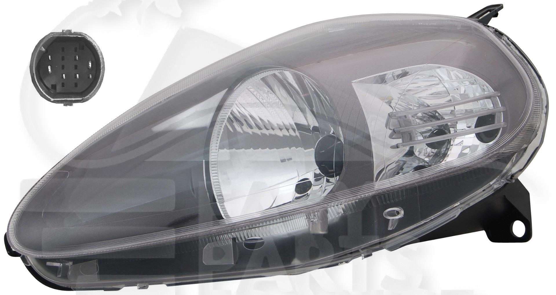 OPT G H4 ELECT A/MOTEUR F/NOIR →08/08 Pour FIAT GRANDE PUNTO - FT100 10/05→