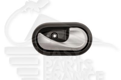 POIGNEE DE PTES INT AVD/ARD - LEVIER ARGENT - BASE NOIRE - CLIP Pour DACIA DUSTER - DC101 06/13→12/17