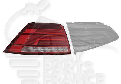 FEU ARG EXT ROUGE LED Pour VOLKSWAGEN GOLF 7 - VO065 01/17→