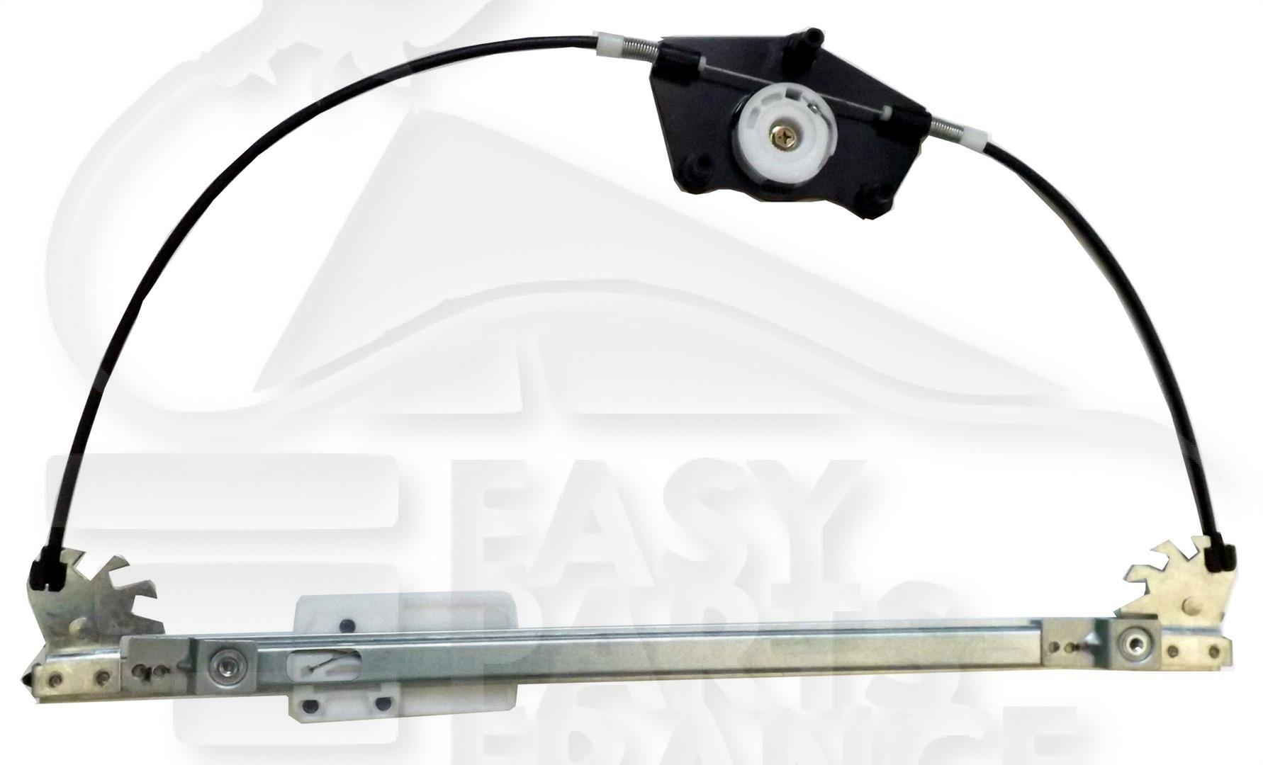 MECANISME DE LEVE VITRE ARG ELECT Pour VOLKSWAGEN TOURAN - VO192 09/10→03/15