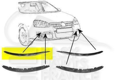 MOULURE DE PC AVD SUP CHROMEE Pour VOLKSWAGEN GOLF 5 SW VARIANT - VO058 06/07→11/09