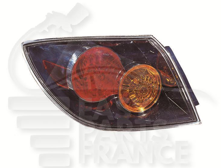 FEU ARG EXT fond NOIR Pour MAZDA 3 - 5 PTES - MZ053 10/07→12/08