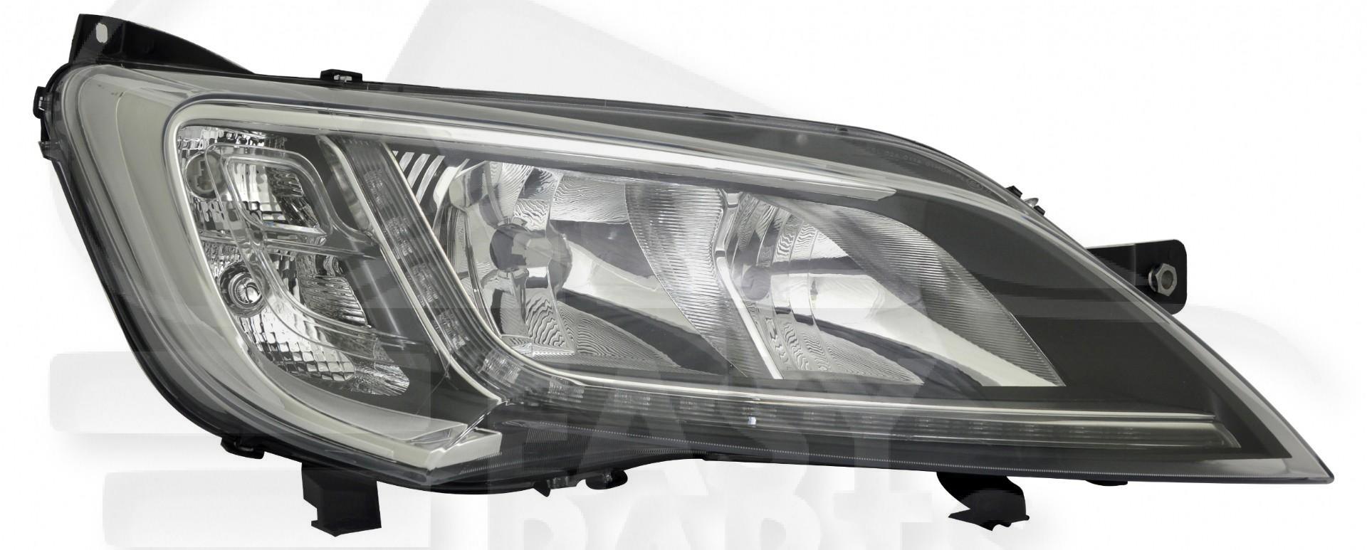 OPT D H7+H7 ELECT A/MOTEUR F/CHROME & FEU DE JOUR LED Pour PEUGEOT BOXER - PG184 12/14→