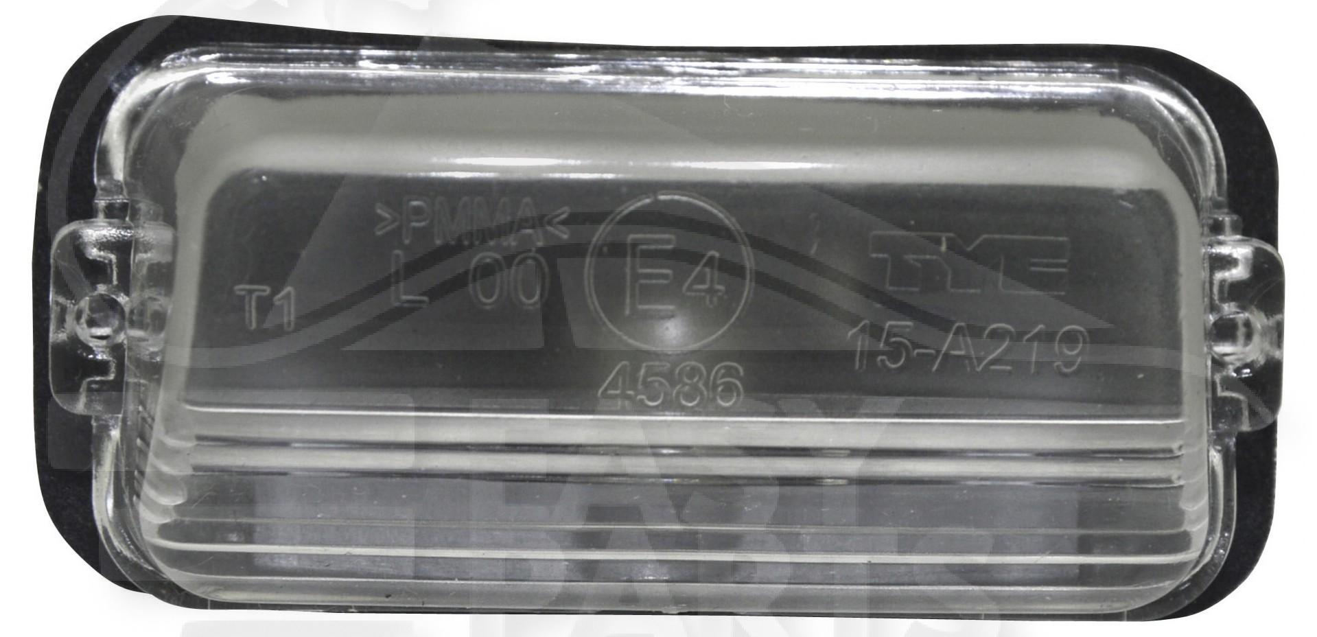 FEU DE PLAQUE AR W5W - 1 PTES Pour PEUGEOT PARTNER - PG212 04/08→12/11